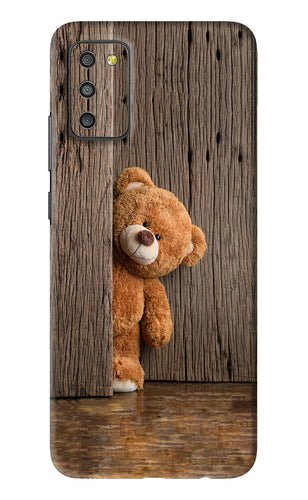 Teddy Wooden Samsung Galaxy M02S Back Skin Wrap