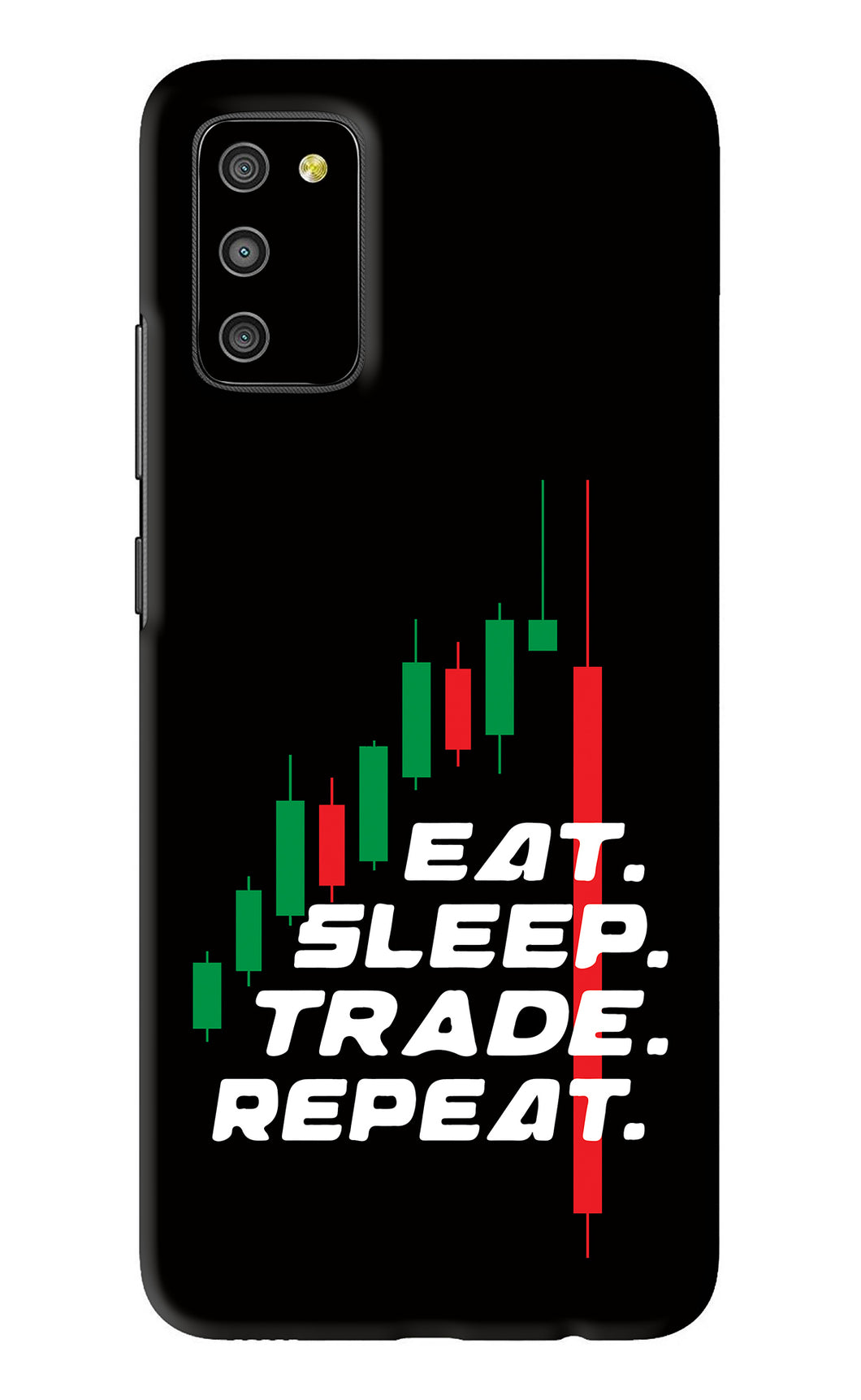 Eat Sleep Trade Repeat Samsung Galaxy M02S Back Skin Wrap