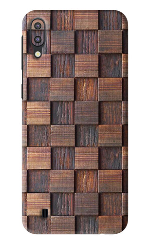 Wooden Cube Design Samsung Galaxy M10 Back Skin Wrap
