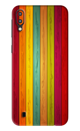 Multicolor Wooden Samsung Galaxy M10 Back Skin Wrap