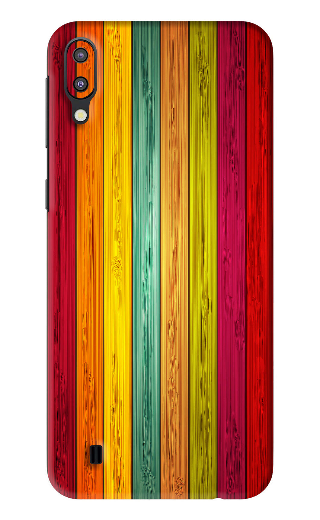 Multicolor Wooden Samsung Galaxy M10 Back Skin Wrap