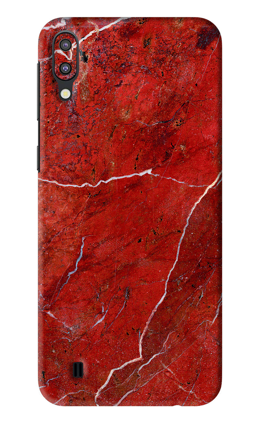 Red Marble Design Samsung Galaxy M10 Back Skin Wrap