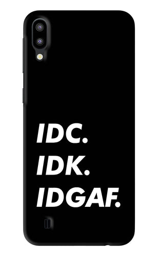 Idc Idk Idgaf Samsung Galaxy M10 Back Skin Wrap