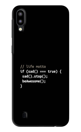 Life Motto Code Samsung Galaxy M10 Back Skin Wrap