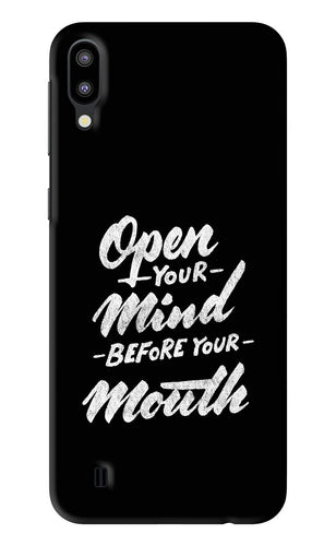 Open Your Mind Before Your Mouth Samsung Galaxy M10 Back Skin Wrap