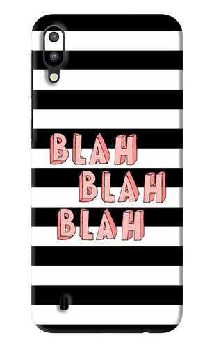 Blah Blah Blah Samsung Galaxy M10 Back Skin Wrap