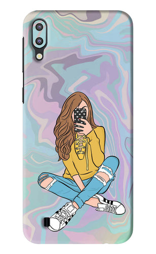 Selfie Girl Samsung Galaxy M10 Back Skin Wrap