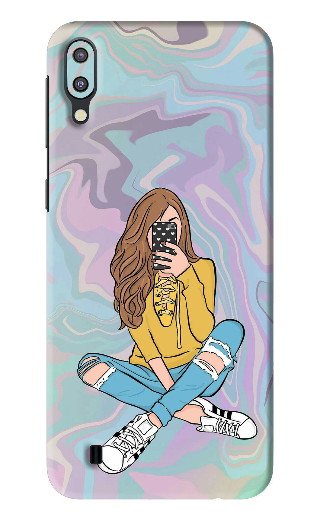 Selfie Girl Samsung Galaxy M10 Back Skin Wrap