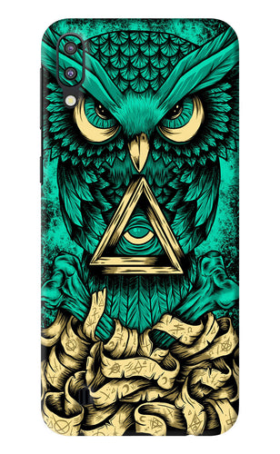 Green Owl Samsung Galaxy M10 Back Skin Wrap