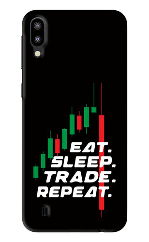 Eat Sleep Trade Repeat Samsung Galaxy M10 Back Skin Wrap