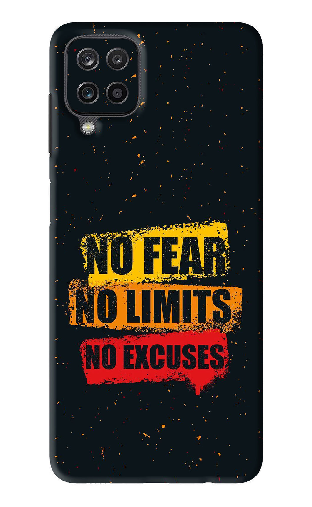 No Fear No Limits No Excuses Samsung Galaxy M12 Back Skin Wrap