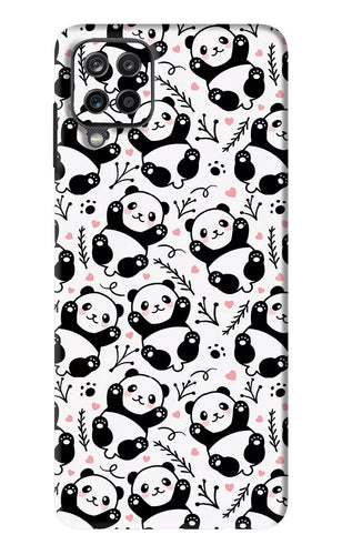 Cute Panda Samsung Galaxy M12 Back Skin Wrap