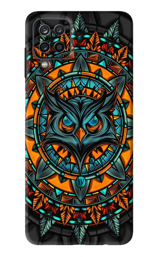 Angry Owl Art Samsung Galaxy M12 Back Skin Wrap