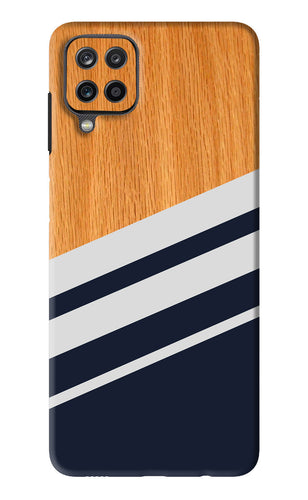 Black And White Wooden Samsung Galaxy M12 Back Skin Wrap