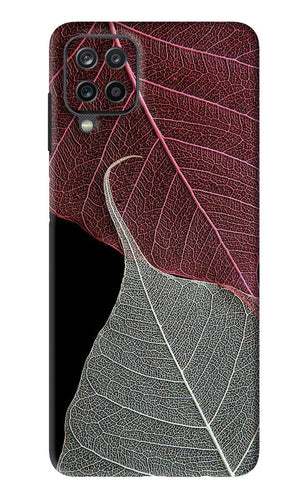 Leaf Pattern Samsung Galaxy M12 Back Skin Wrap