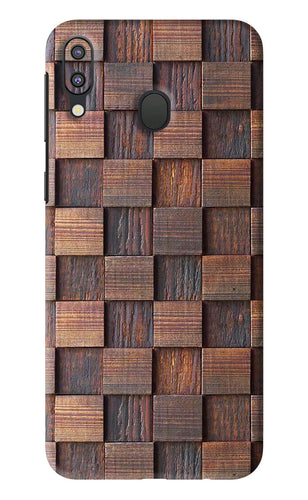 Wooden Cube Design Samsung Galaxy M20 Back Skin Wrap