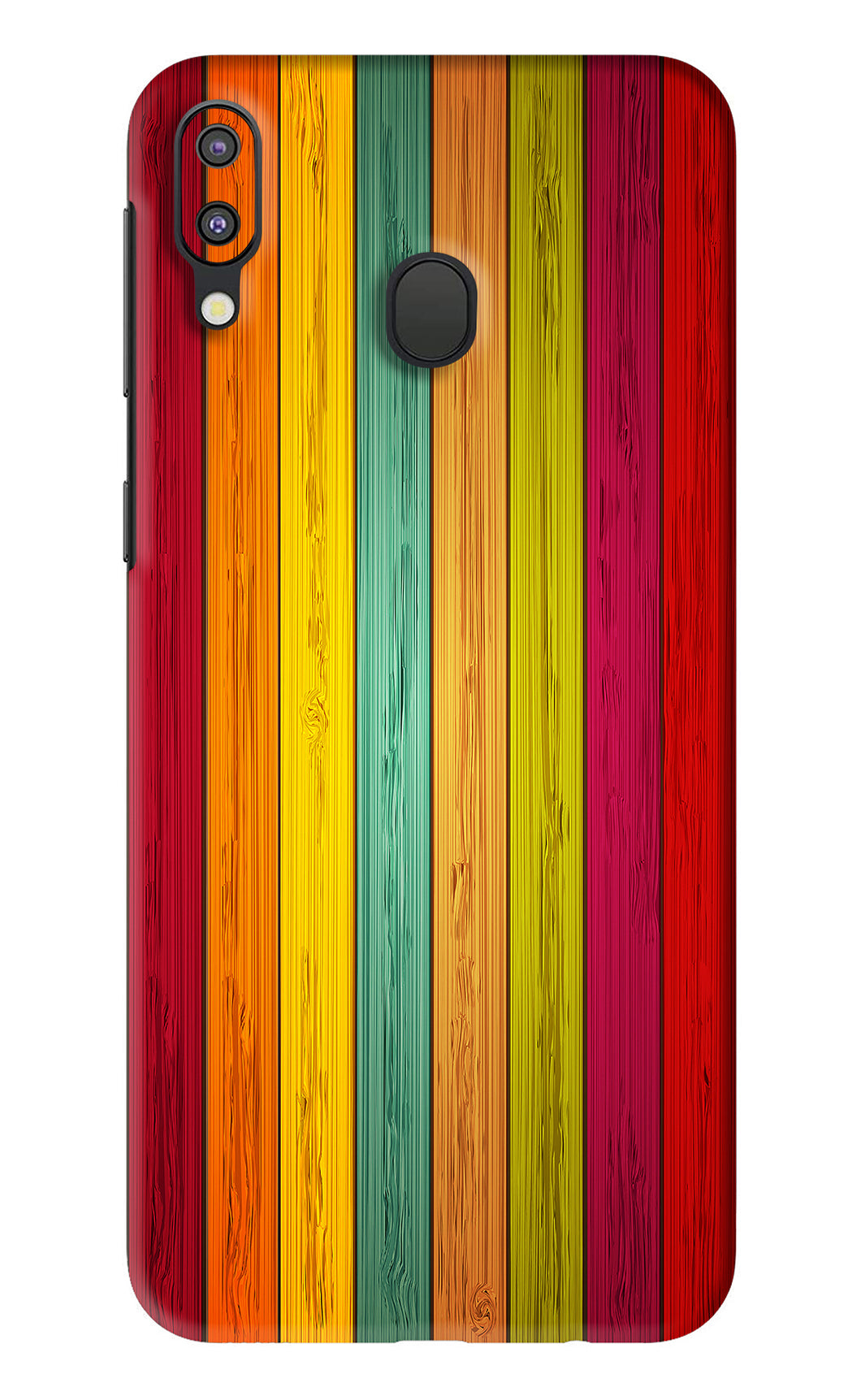 Multicolor Wooden Samsung Galaxy M20 Back Skin Wrap