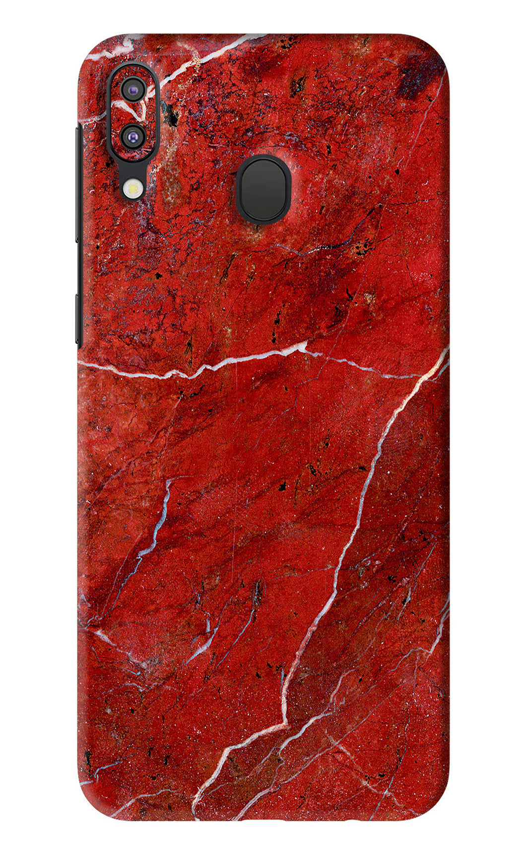Red Marble Design Samsung Galaxy M20 Back Skin Wrap