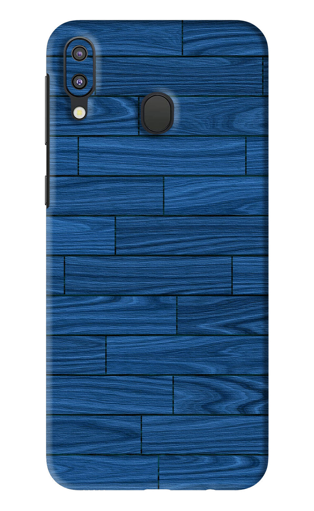 Blue Wooden Texture Samsung Galaxy M20 Back Skin Wrap