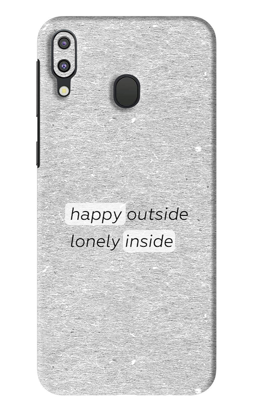 Happy Outside Lonely Inside Samsung Galaxy M20 Back Skin Wrap