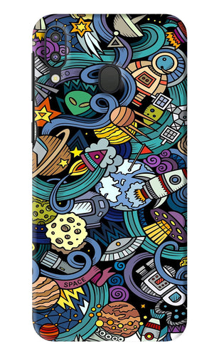 Space Abstract Samsung Galaxy M20 Back Skin Wrap