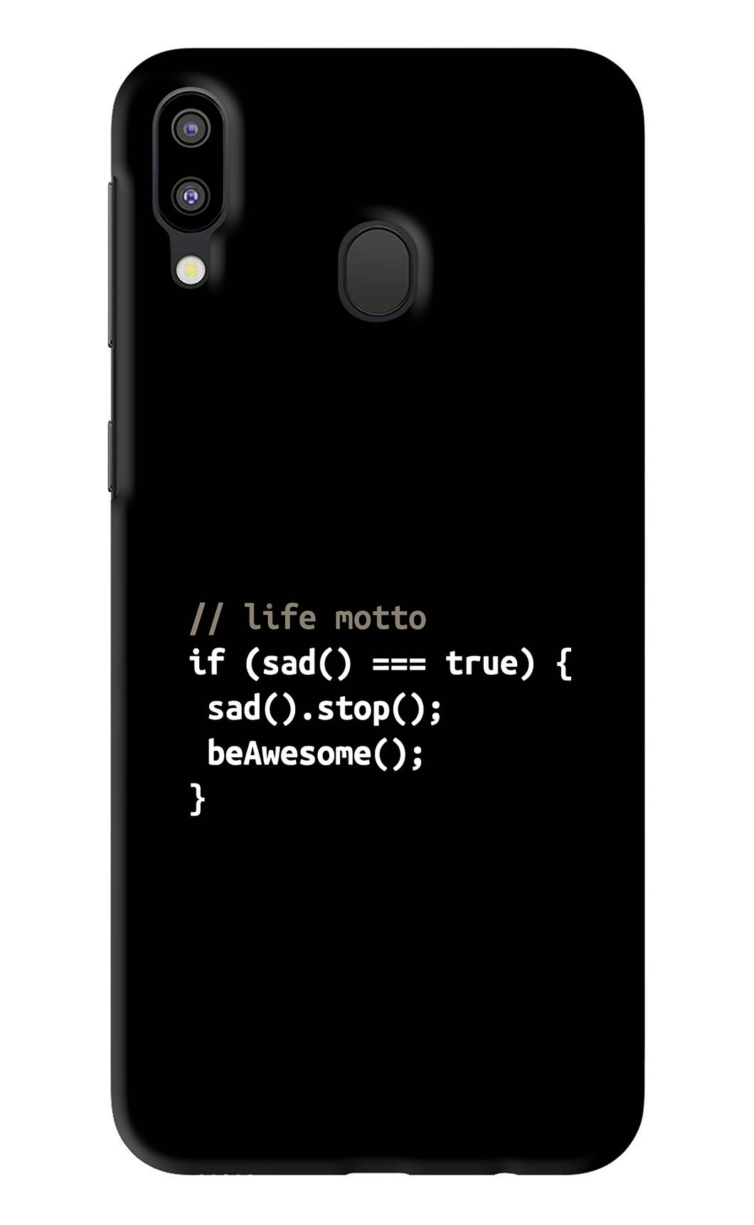 Life Motto Code Samsung Galaxy M20 Back Skin Wrap