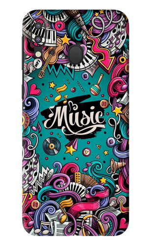 Music Graffiti Samsung Galaxy M20 Back Skin Wrap