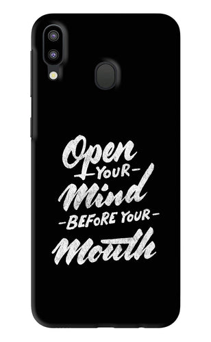 Open Your Mind Before Your Mouth Samsung Galaxy M20 Back Skin Wrap