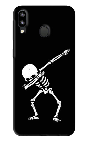 Dabbing Skeleton Art Samsung Galaxy M20 Back Skin Wrap