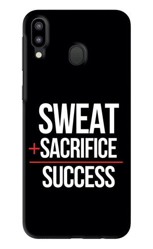 Sweat Sacrifice Success Samsung Galaxy M20 Back Skin Wrap