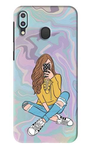 Selfie Girl Samsung Galaxy M20 Back Skin Wrap