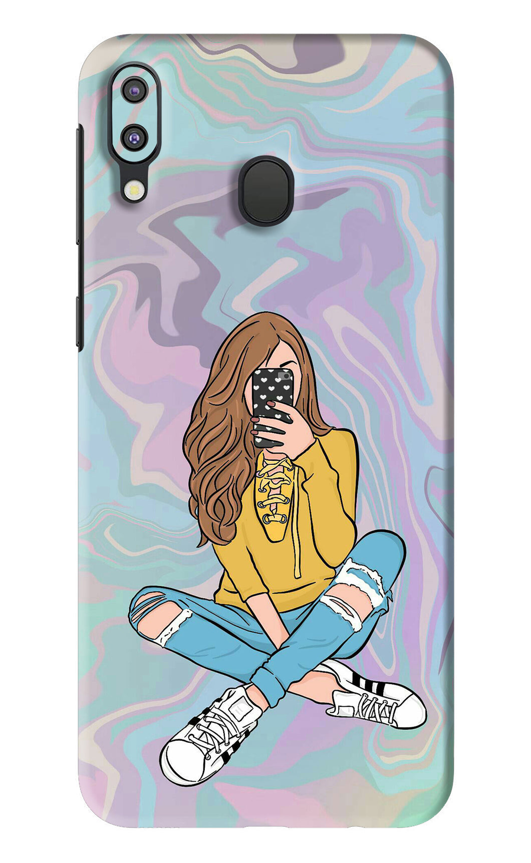 Selfie Girl Samsung Galaxy M20 Back Skin Wrap