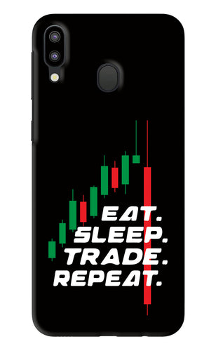 Eat Sleep Trade Repeat Samsung Galaxy M20 Back Skin Wrap
