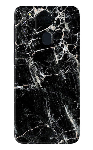 Black Marble Texture 1 Samsung Galaxy M21 Back Skin Wrap