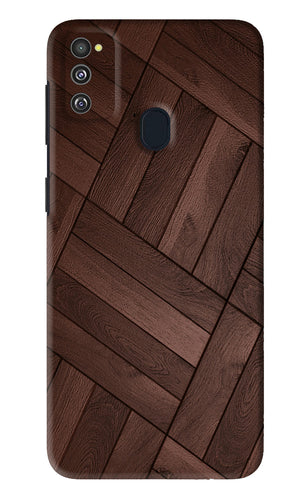 Wooden Texture Design Samsung Galaxy M21 Back Skin Wrap