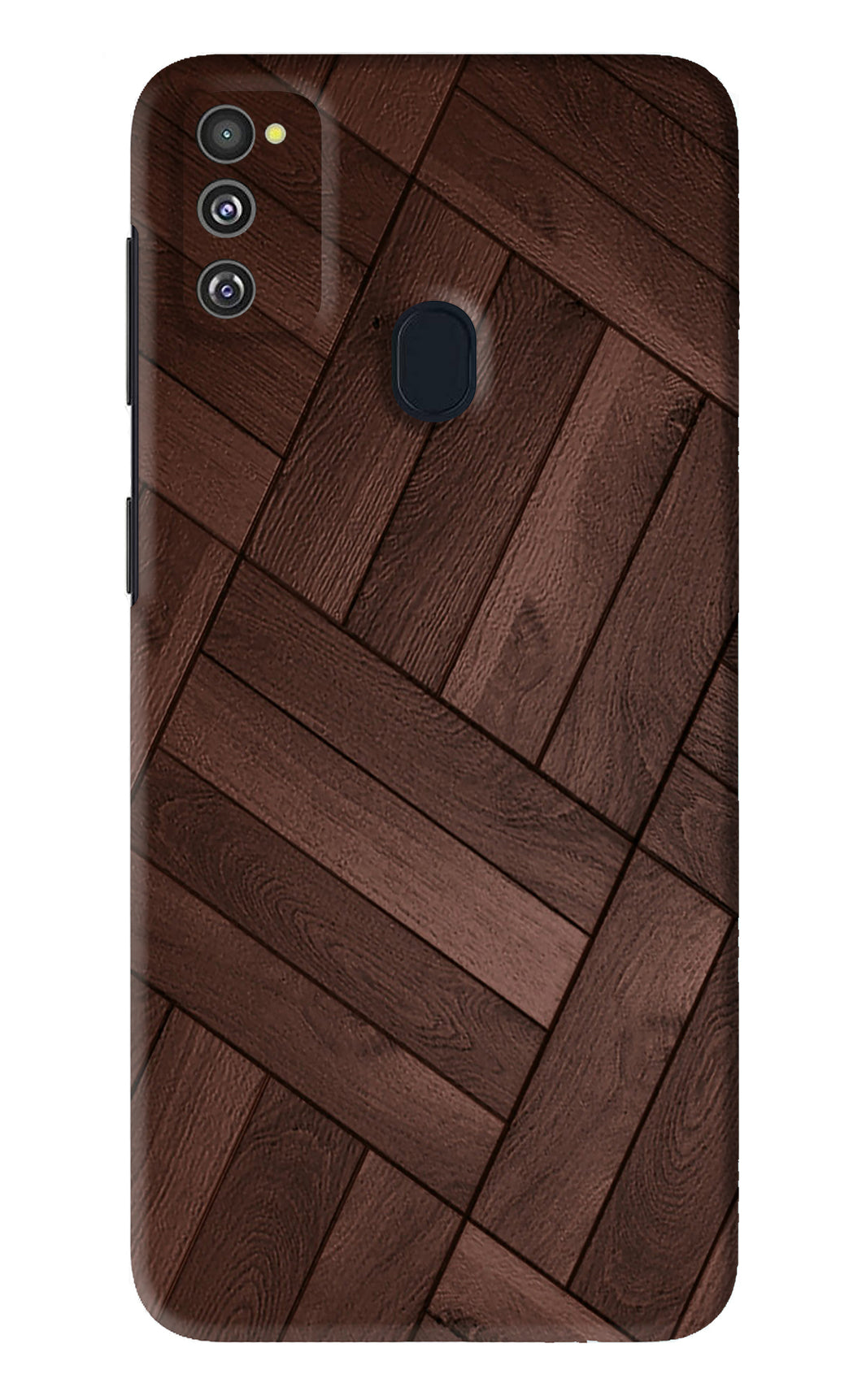 Wooden Texture Design Samsung Galaxy M21 Back Skin Wrap