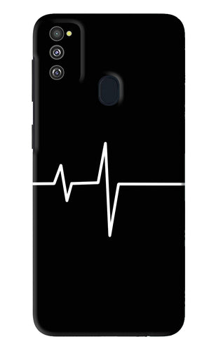 Heart Beats Samsung Galaxy M21 Back Skin Wrap