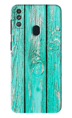 Blue Wood Samsung Galaxy M21 Back Skin Wrap