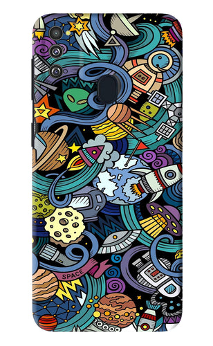 Space Abstract Samsung Galaxy M21 Back Skin Wrap