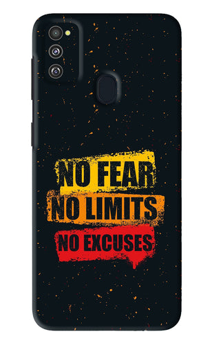 No Fear No Limits No Excuses Samsung Galaxy M21 Back Skin Wrap