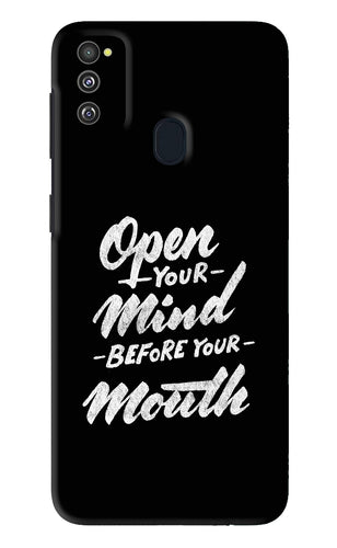 Open Your Mind Before Your Mouth Samsung Galaxy M21 Back Skin Wrap