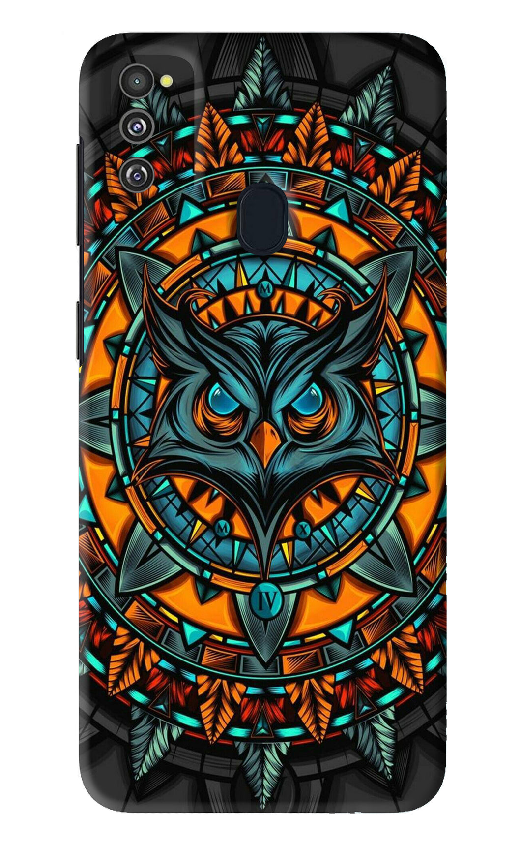 Angry Owl Art Samsung Galaxy M21 Back Skin Wrap