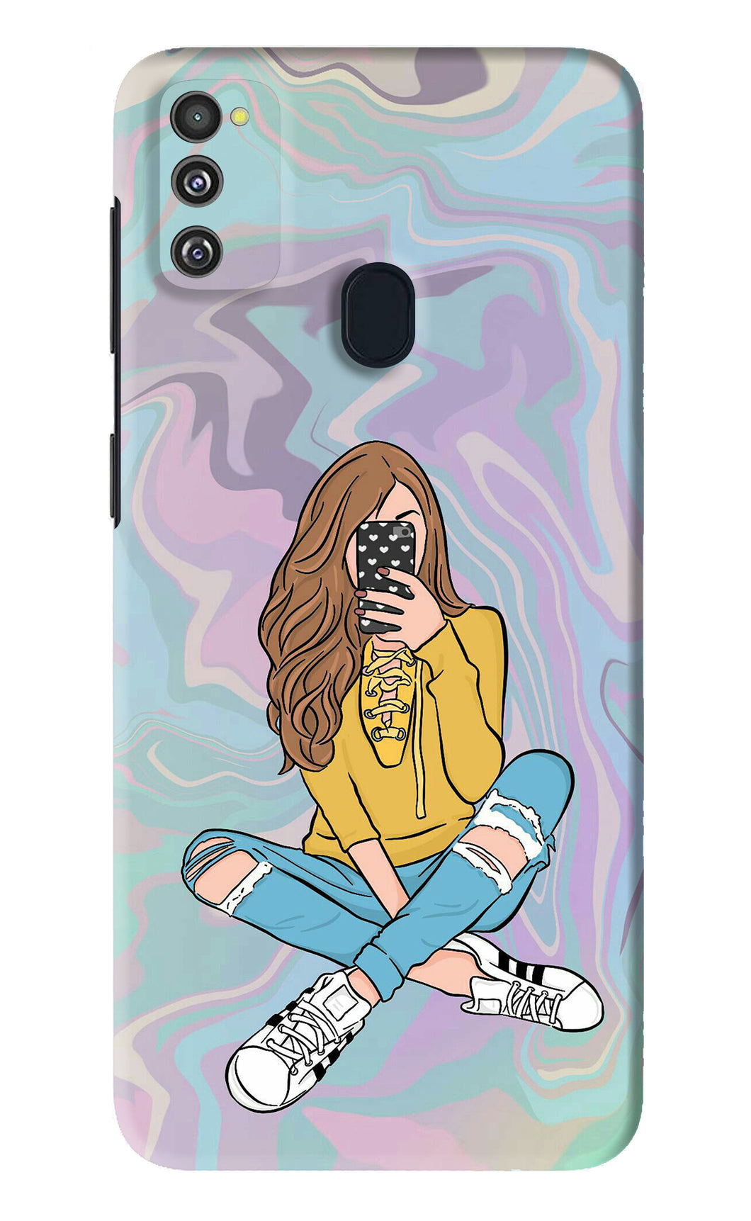 Selfie Girl Samsung Galaxy M21 Back Skin Wrap