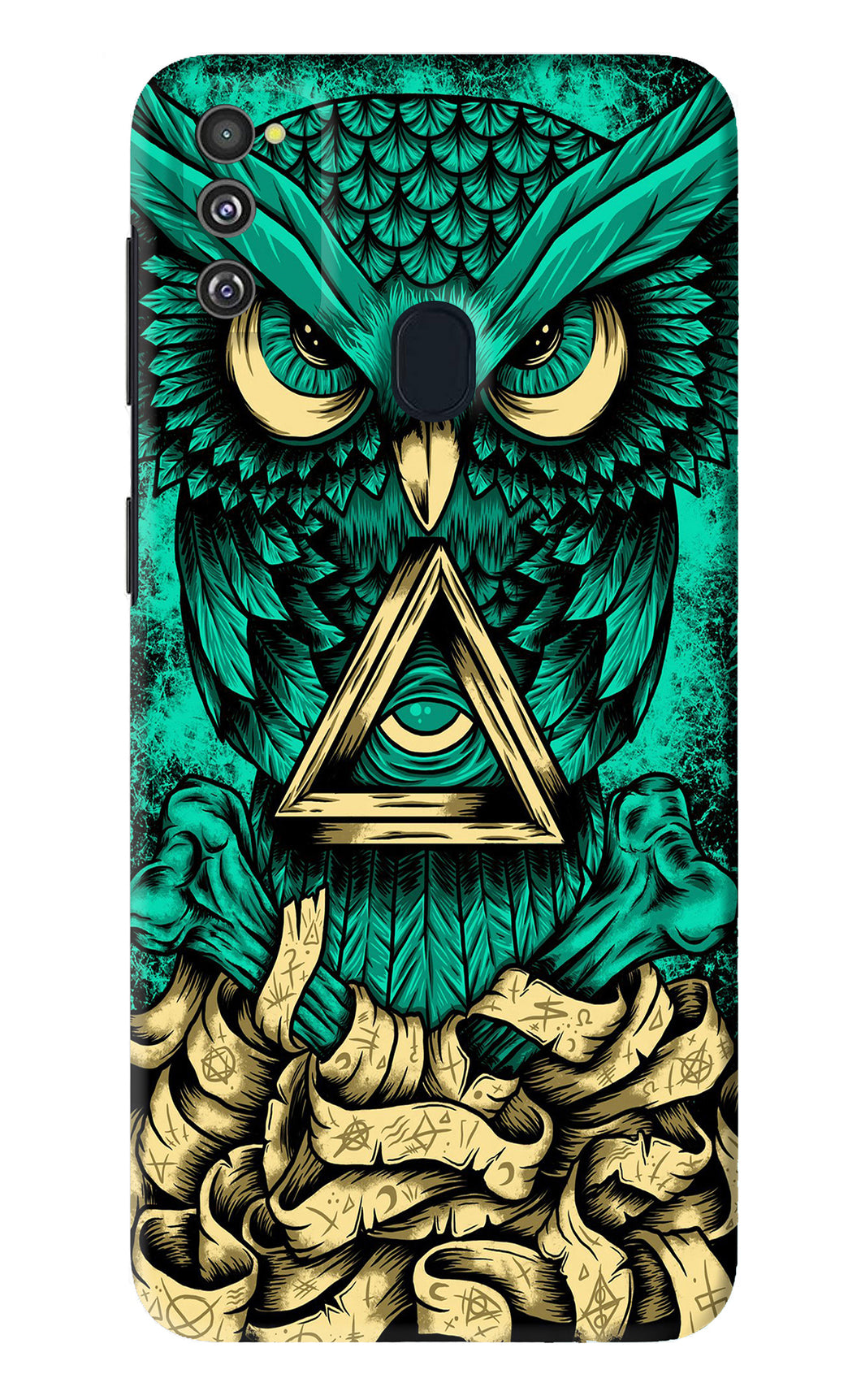 Green Owl Samsung Galaxy M21 Back Skin Wrap