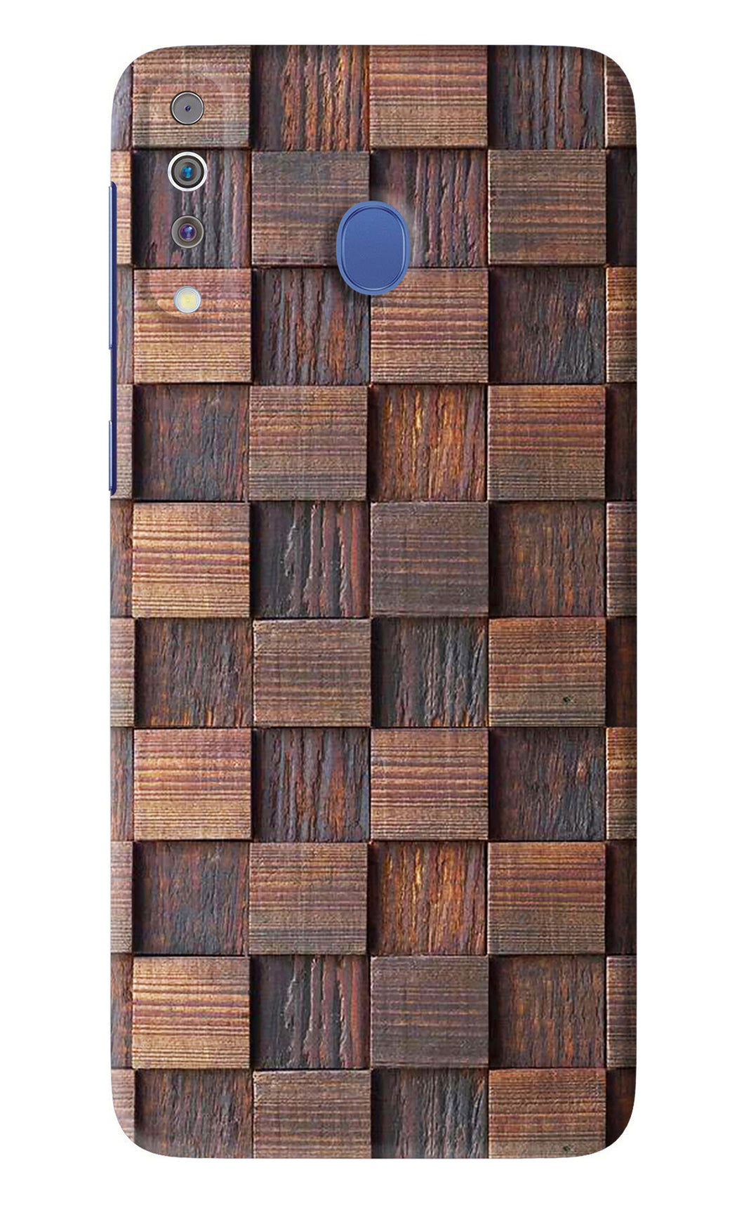 Wooden Cube Design Samsung Galaxy M30 Back Skin Wrap