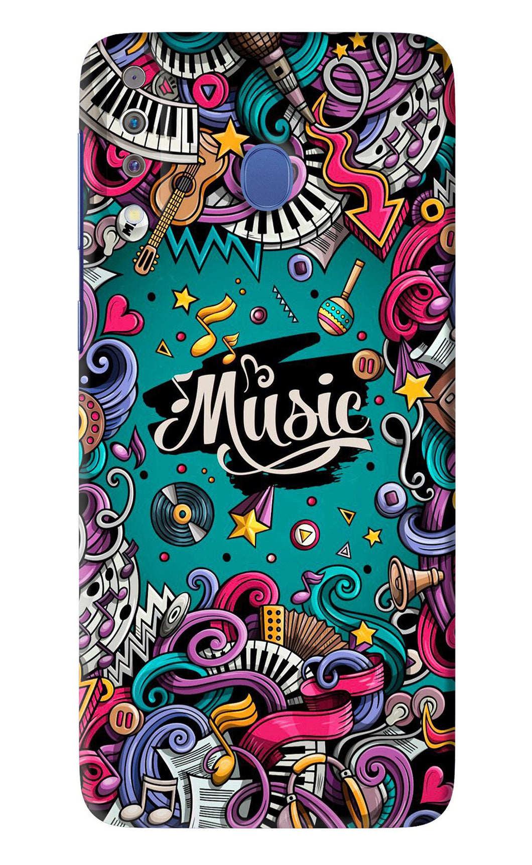 Music Graffiti Samsung Galaxy M30 Back Skin Wrap