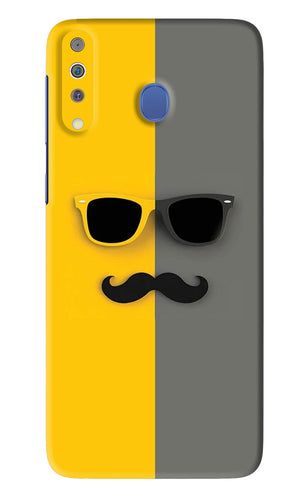Sunglasses with Mustache Samsung Galaxy M30 Back Skin Wrap