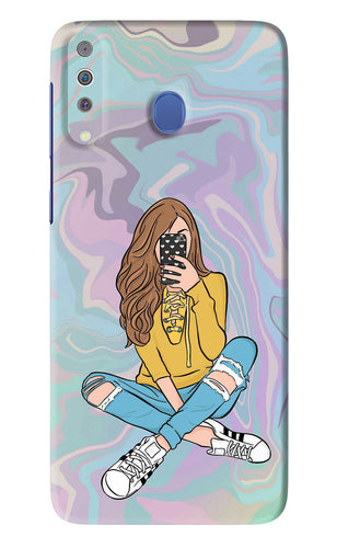 Selfie Girl Samsung Galaxy M30 Back Skin Wrap