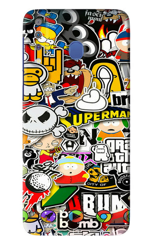 Sticker Bomb Samsung Galaxy M30 Back Skin Wrap