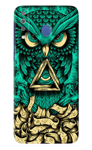 Green Owl Samsung Galaxy M30 Back Skin Wrap